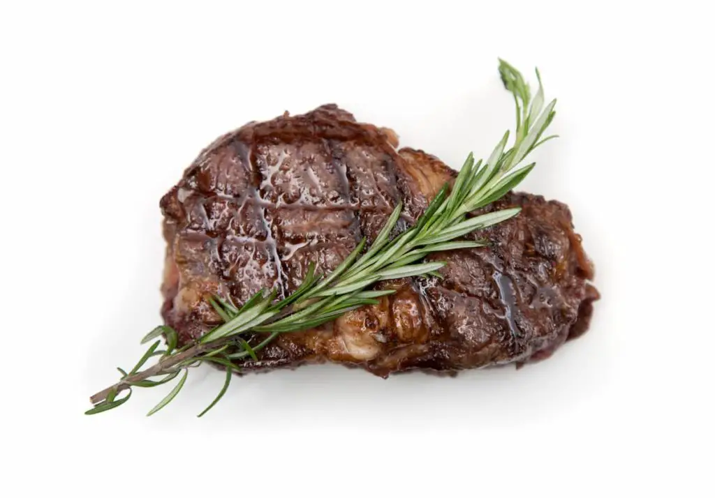 Cooked Ribeye with rosemary - How To Do The Carnivore Diet on a Budget