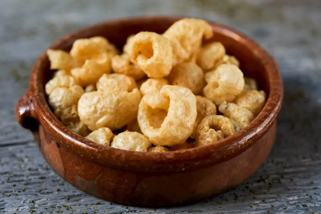 Pork Rinds in a pot for eating - Pork Rinds on Carnivore Diets